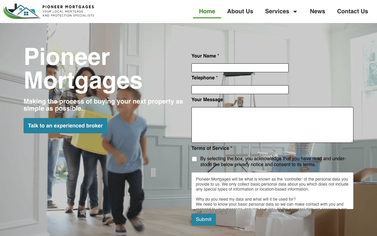 Pioneer Mortgage And Protection Limited website preview