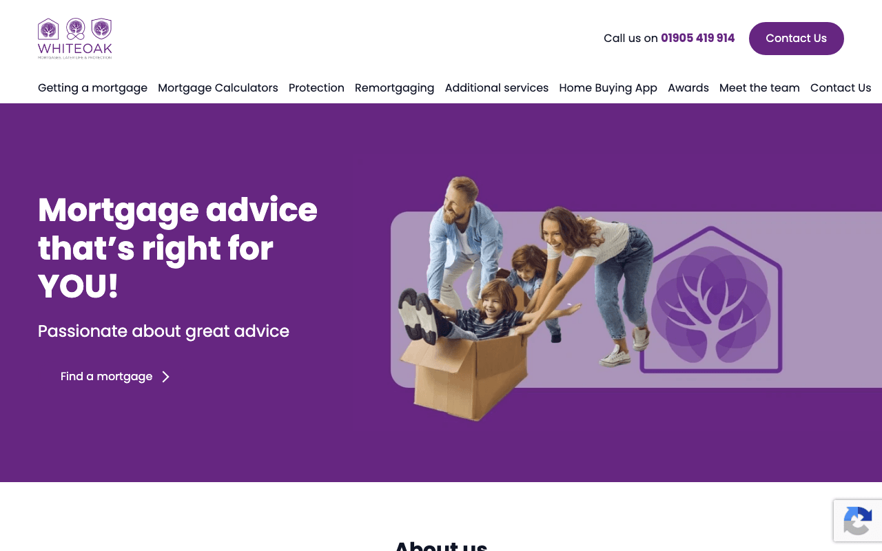 Natalie Woolford - Whiteoak Mortgages website preview