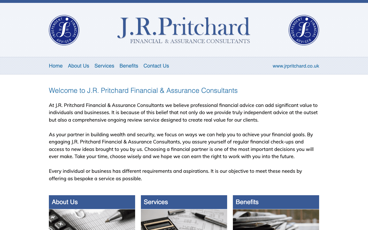 Pritchard J R website preview