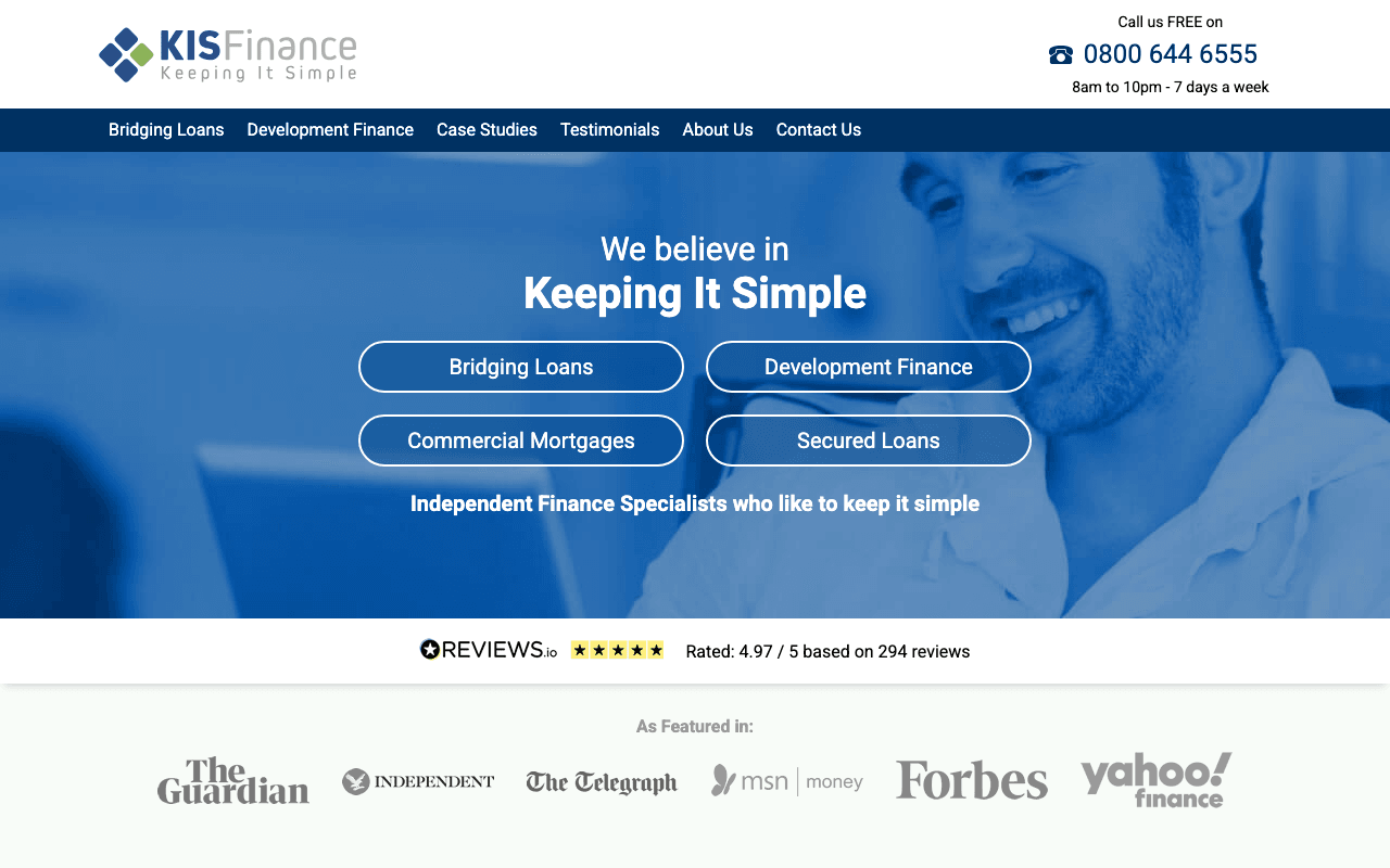 KIS Finance website preview