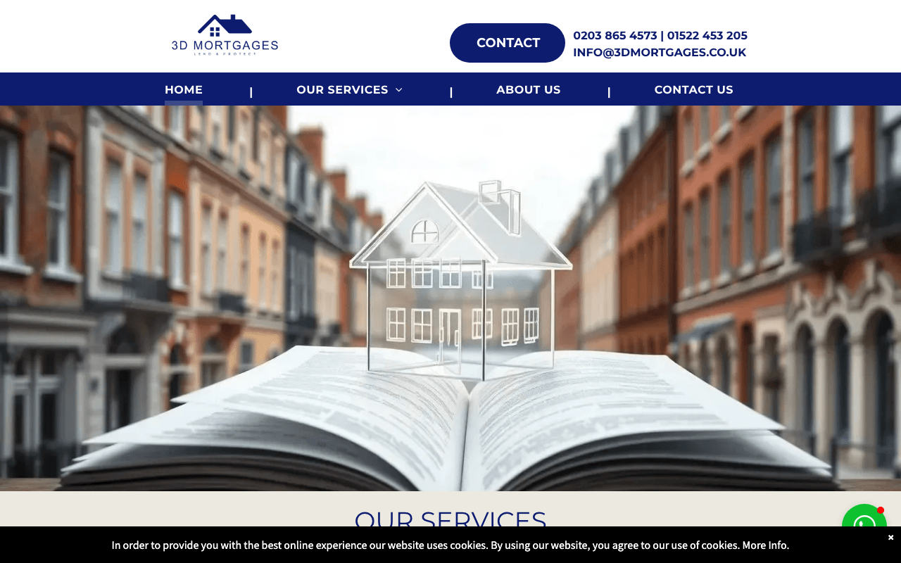 3D Mortgages London website preview