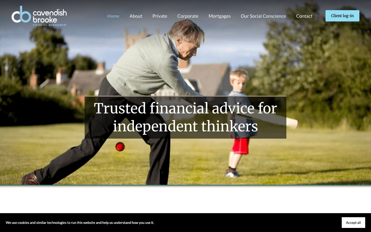Cavendish Brooke Financial Management website preview