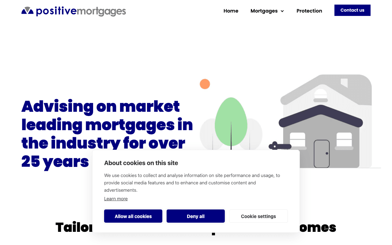Positive Mortgages & Positive Solutions website preview