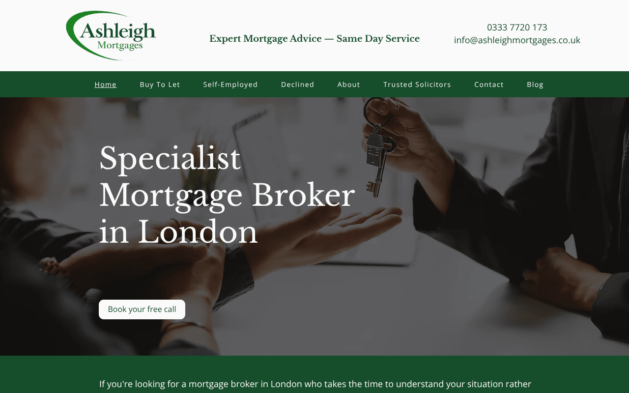 Ashleigh Mortgages website preview