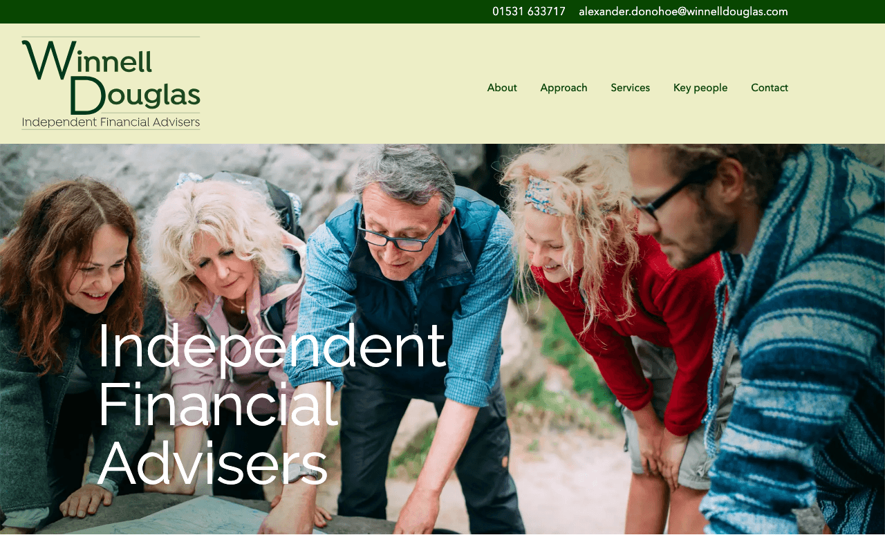 Winnell Douglas Ltd | Independent Pension & Investment Advice website preview