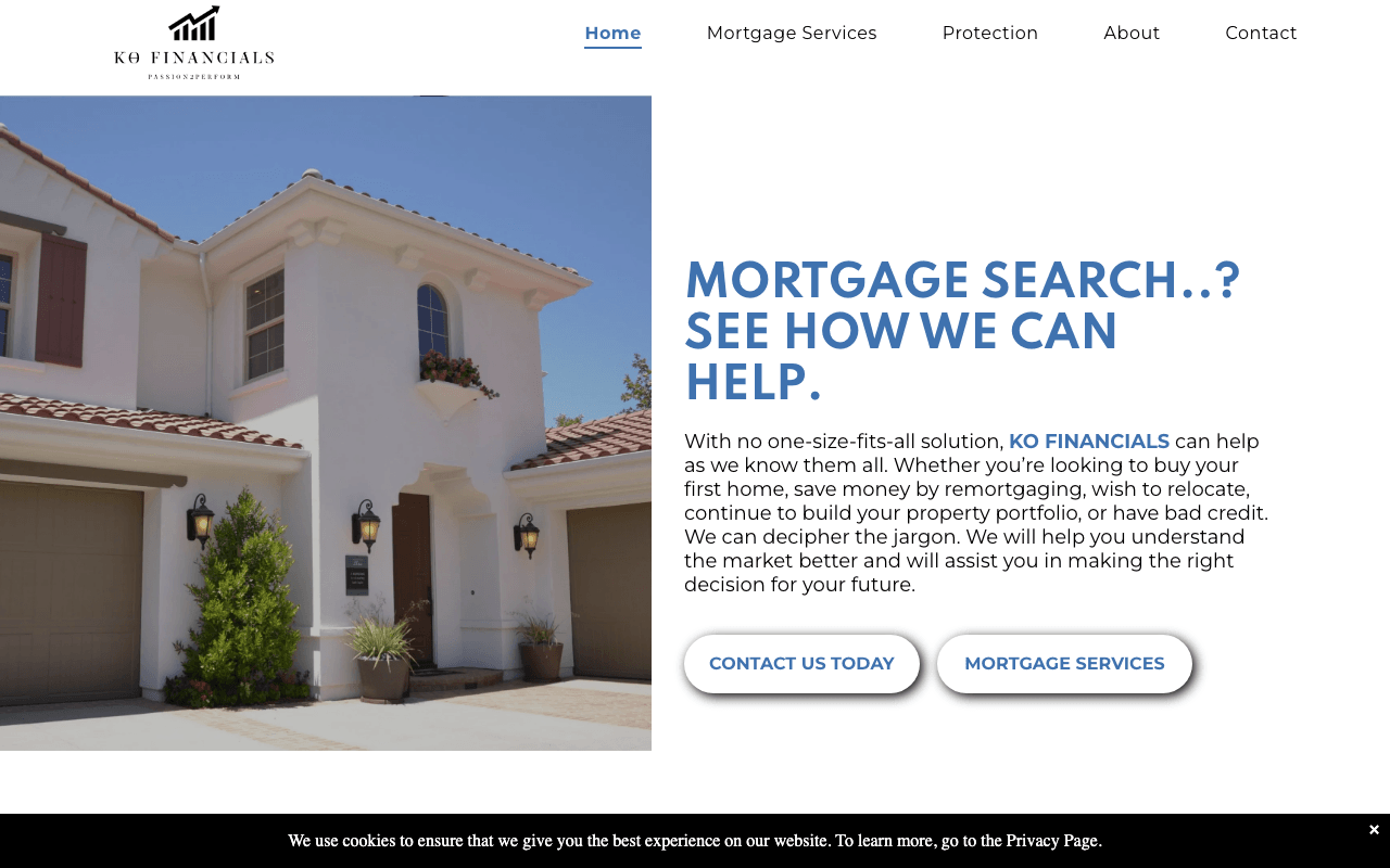 KO Financials website preview