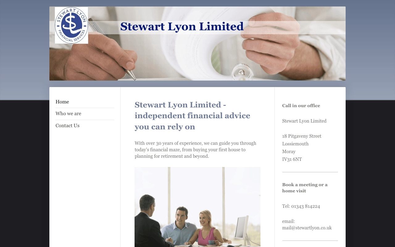 Stewart Lyon Financial Services website preview