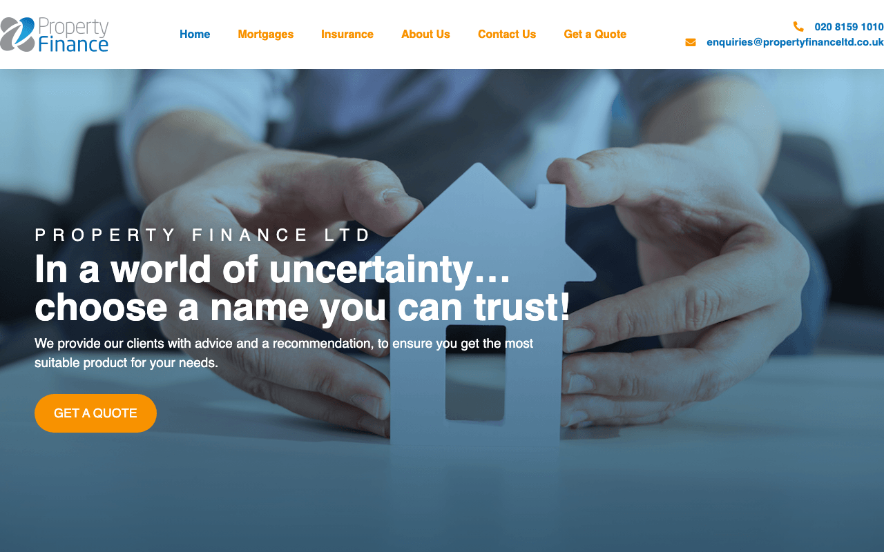Property Finance Limited website preview