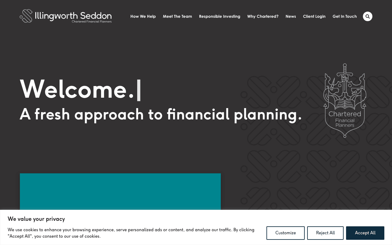 Illingworth Seddon Chartered Financial Planners website preview