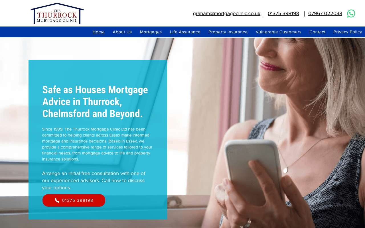 The Thurrock Mortgage Clinic Limited website preview