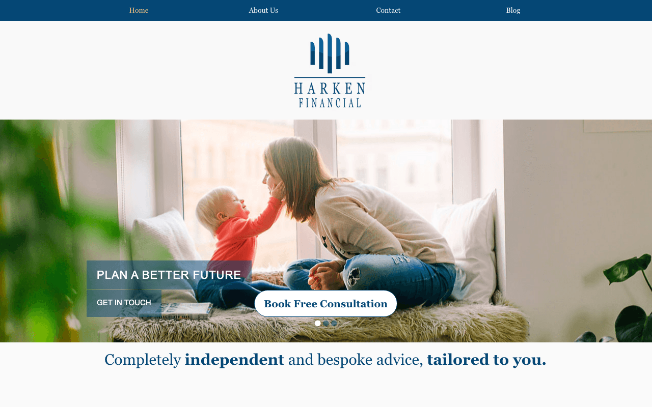 Harken Financial website preview