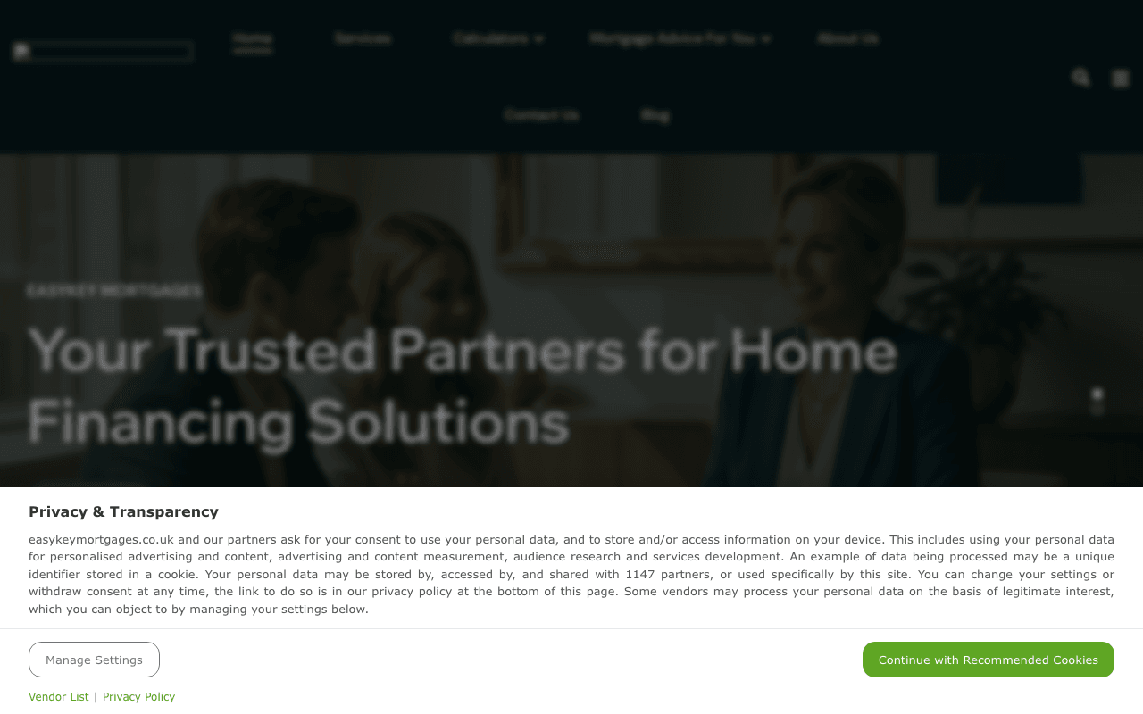 EasyKey Mortgages website preview