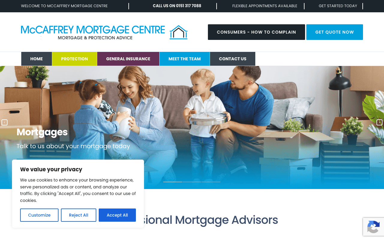 McCaffrey Mortgages website preview