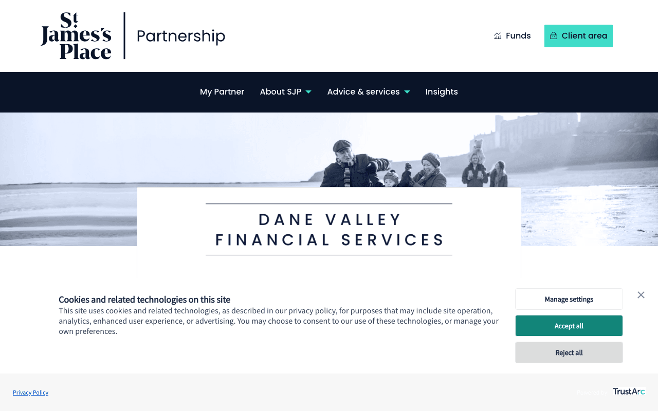 Dane Valley Financial Services website preview