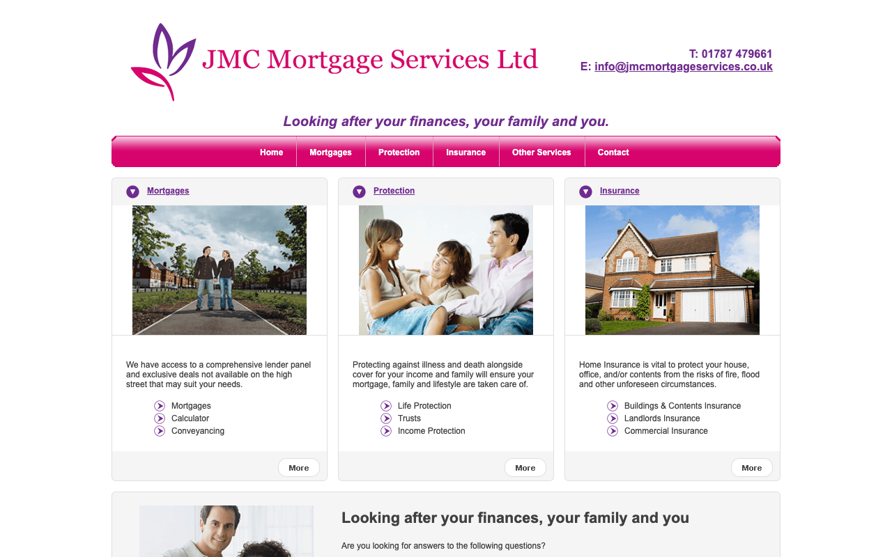 J M C Mortgage Services Ltd website preview