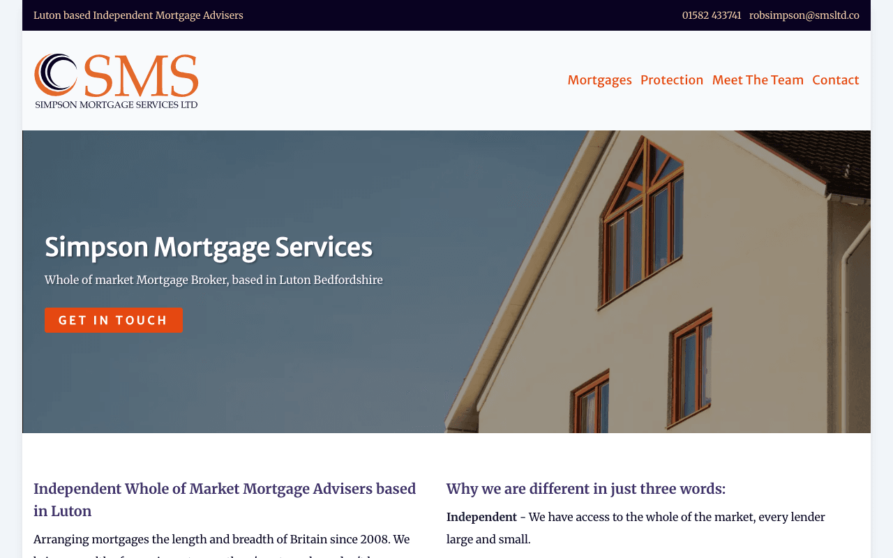 Simpson Mortgage Services Ltd website preview