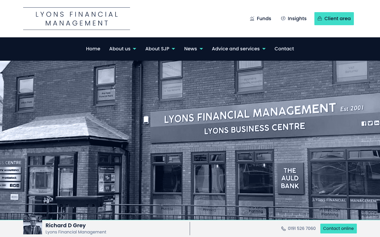 Lyons Financial Management website preview