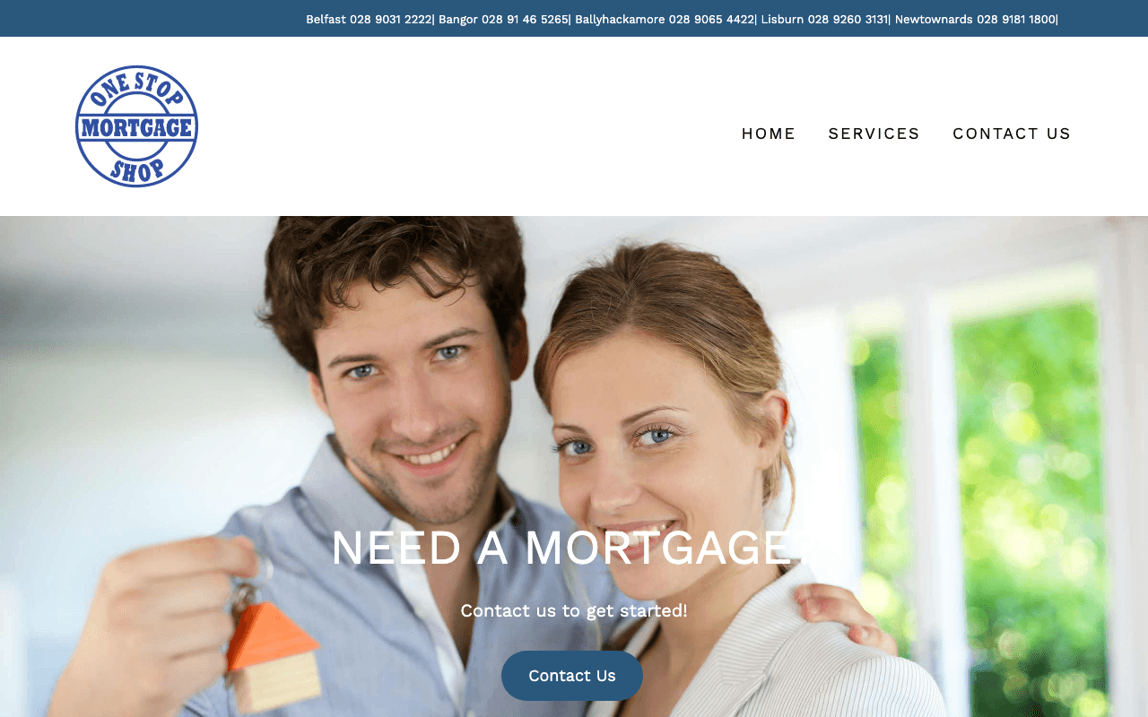 One Stop Mortgage Shop website preview