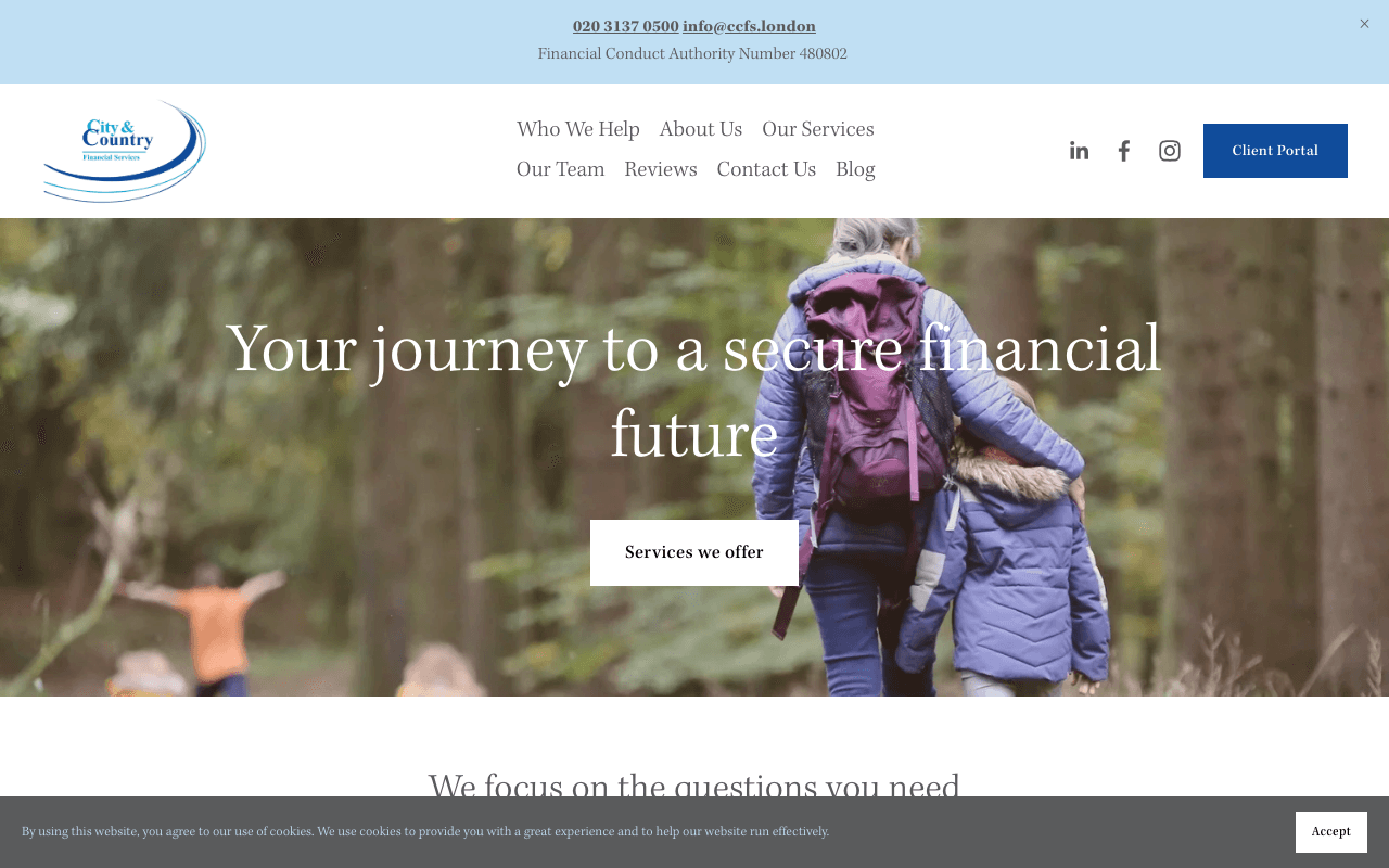 City and Country Financial Services Ltd website preview