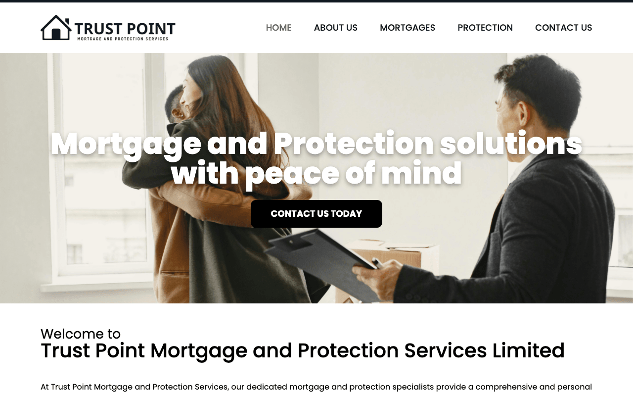 Trust Point Mortgage and Protection Services Limited website preview
