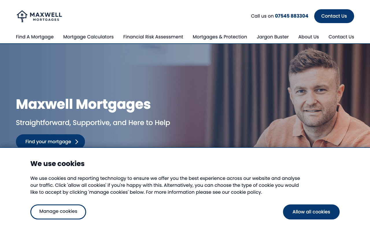 Maxwell Mortgages Ltd website preview