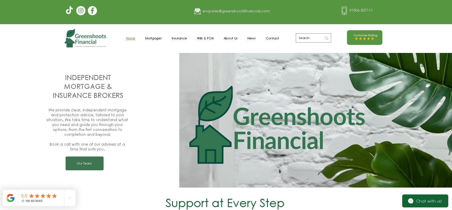 Greenshoots Financial Ltd website preview