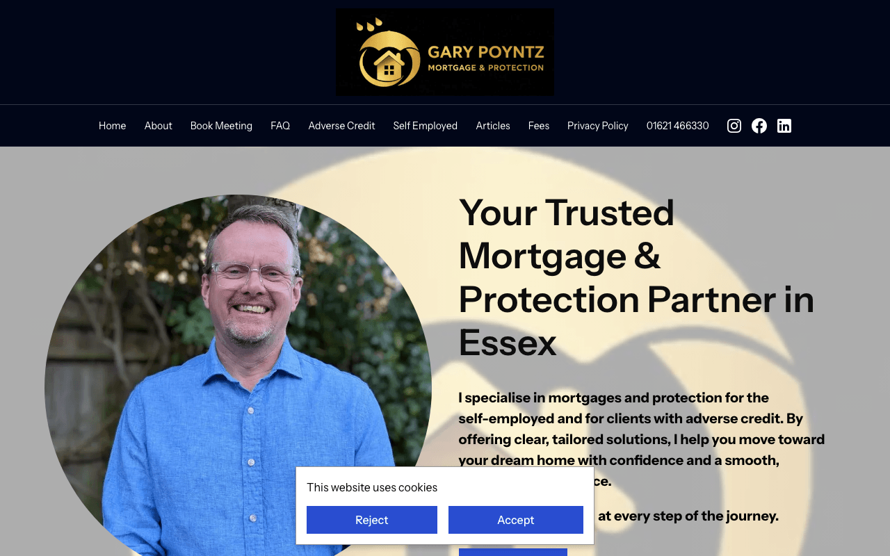 Gary Poyntz Mortgage and Protection Limited website preview