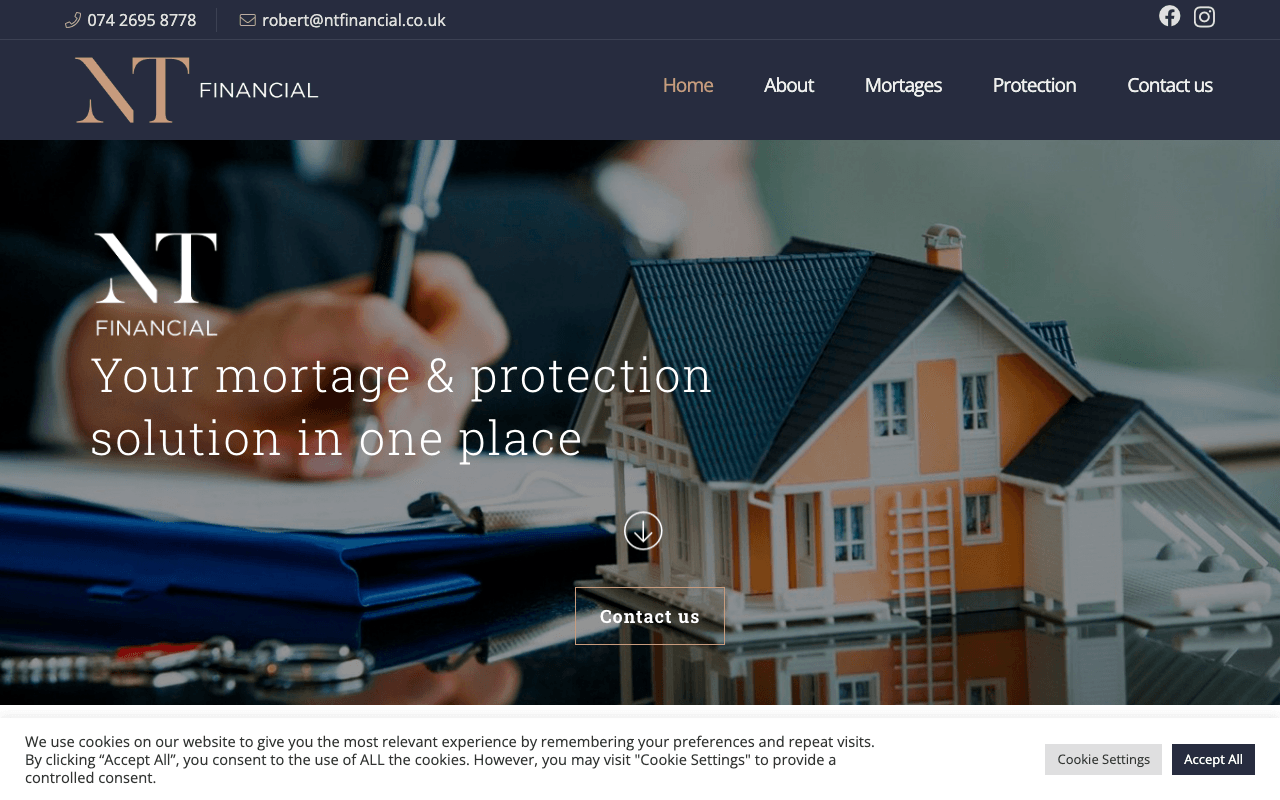 NT Financial Services LTD website preview
