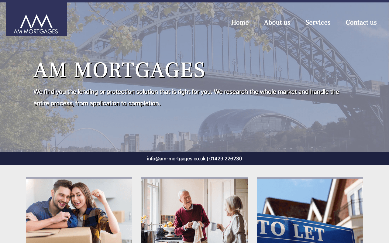 AM Mortgages (NE) Limited website preview