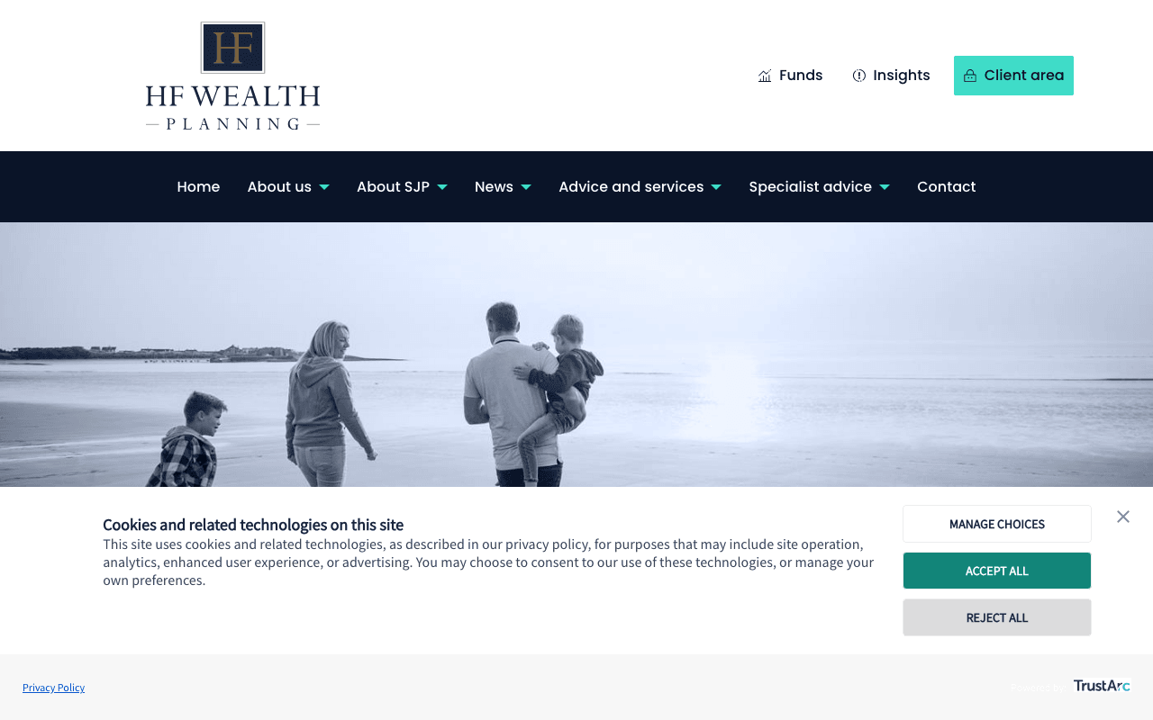 HF Wealth Planning Limited website preview