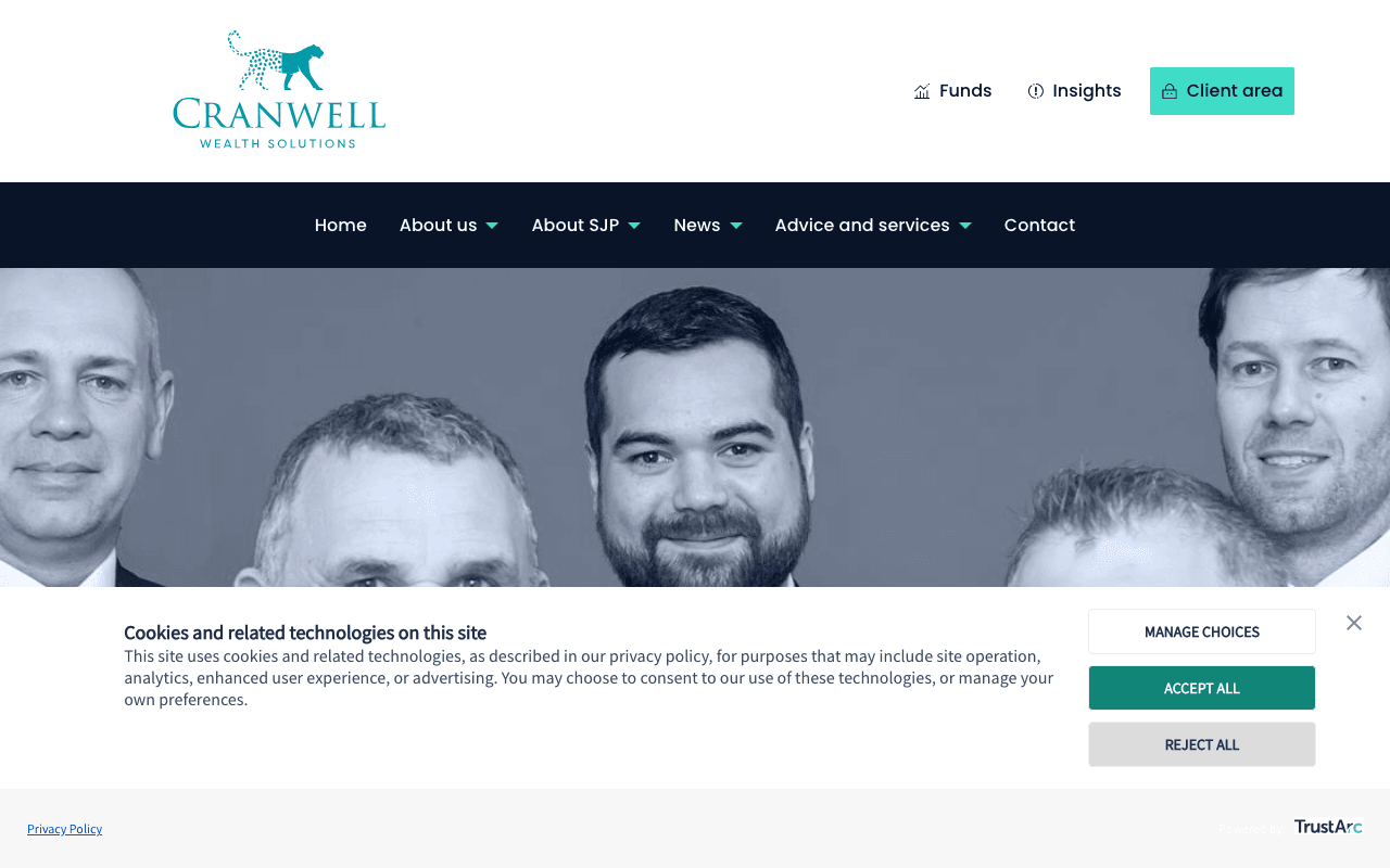 St James Place - Cranwell Wealth Solutions - Financial Advisers website preview