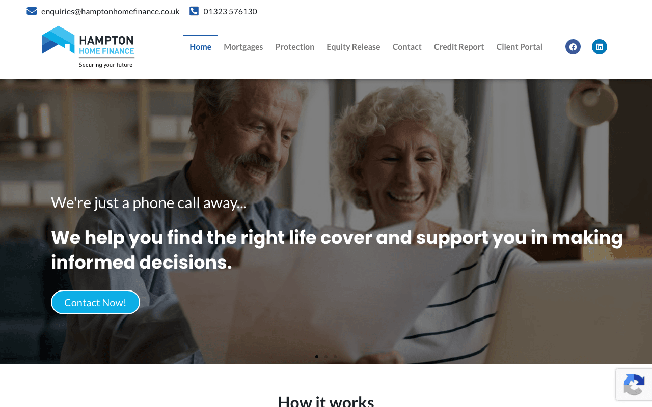 Hampton Home Finance website preview