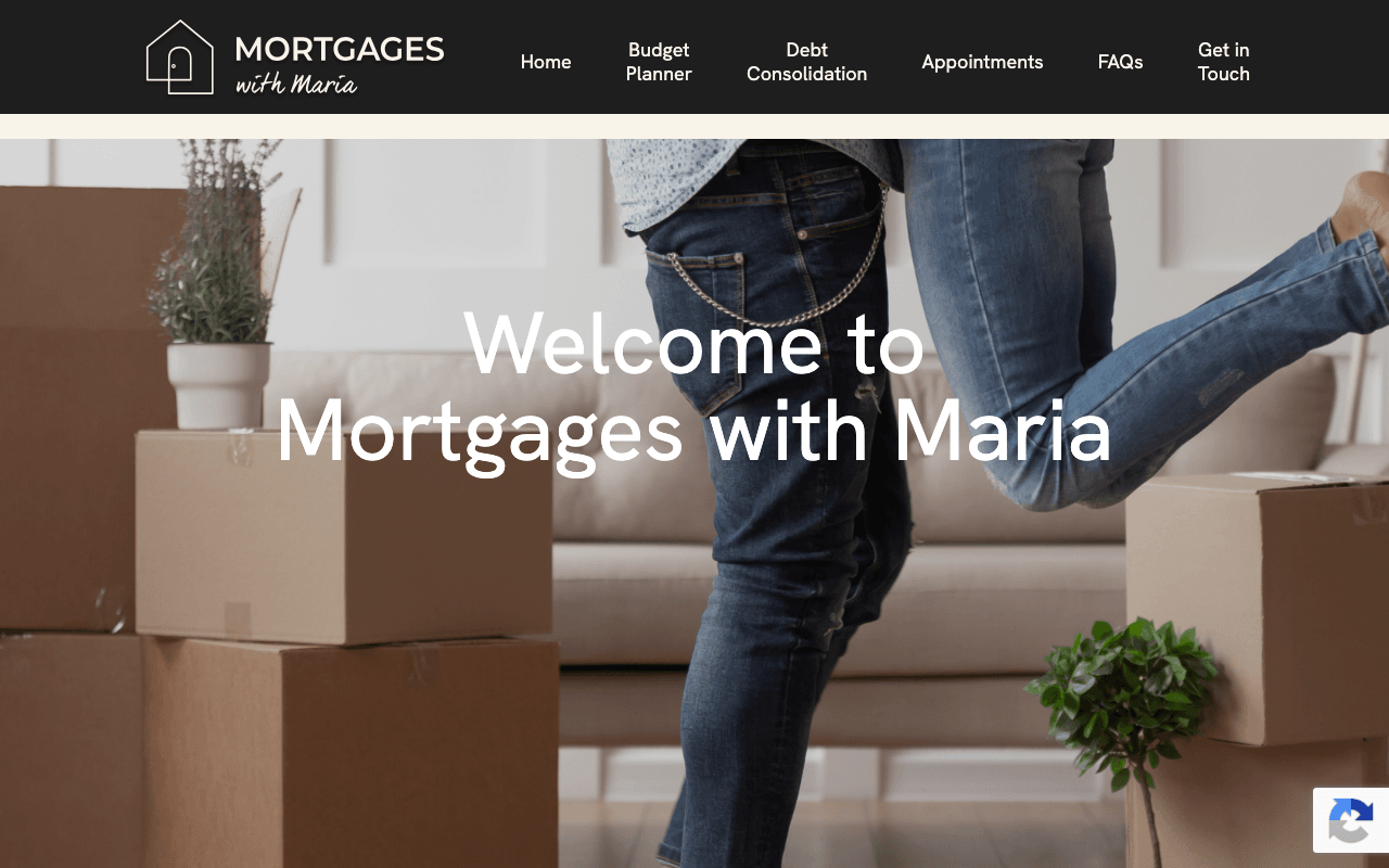 Mortgages with Maria website preview