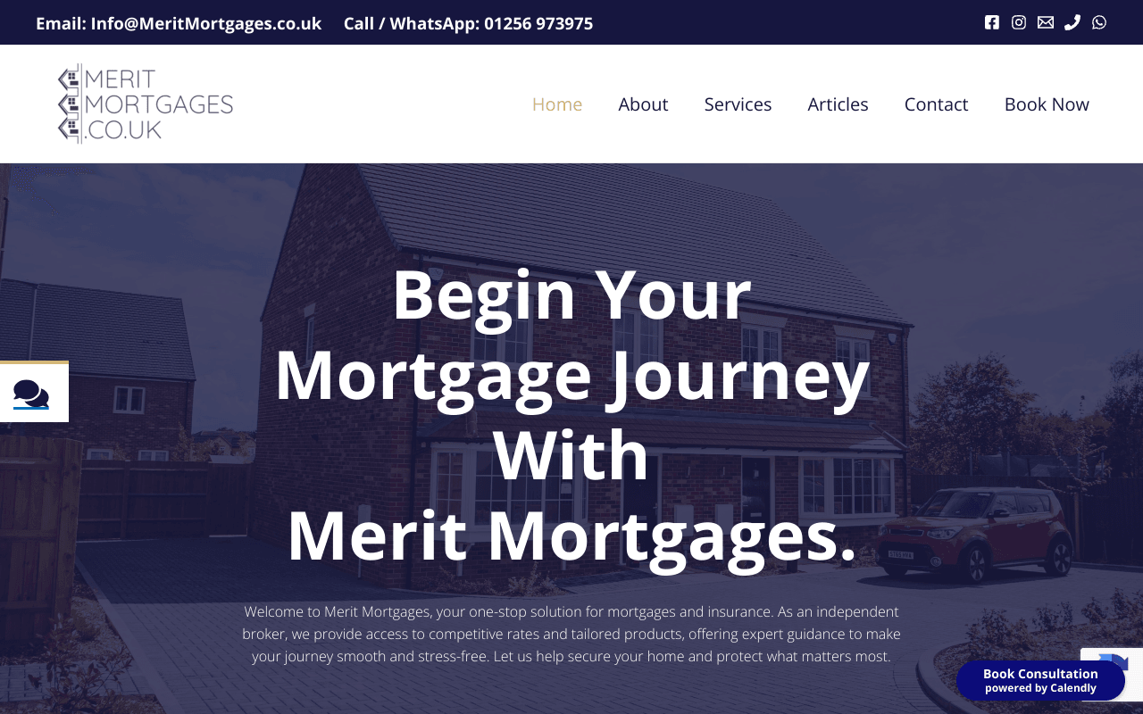 Merit Mortgages website preview