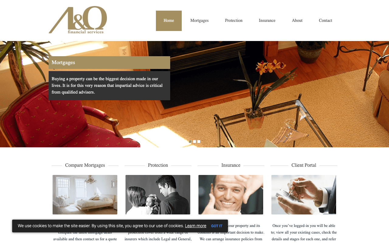 A&O Financial Services Limited website preview