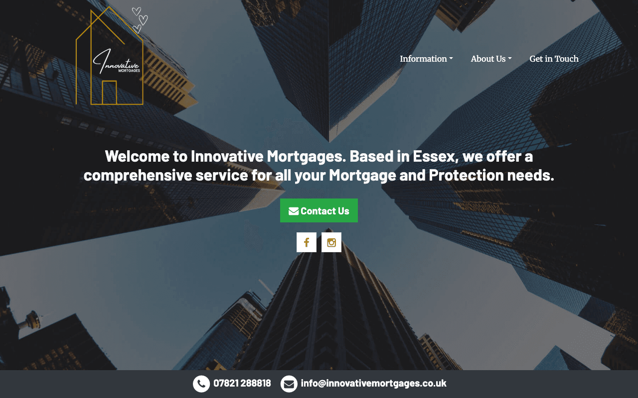 Innovative Mortgages website preview