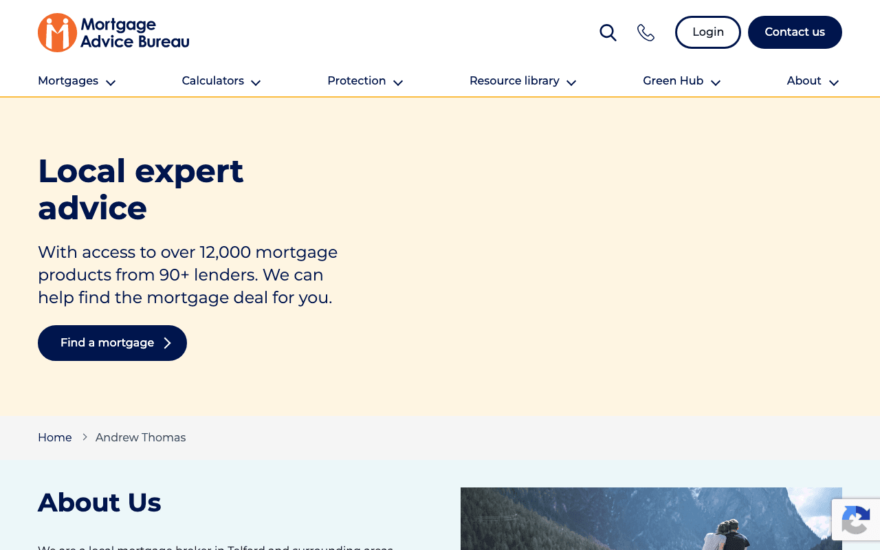 Andrew Thomas - Mortgage Advice website preview