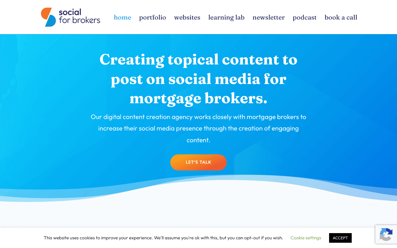 Social For Brokers website preview