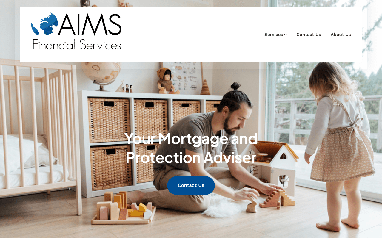 Aims Financial Services website preview