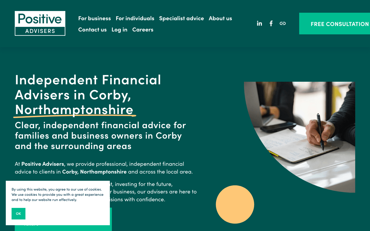 Positive Advisers Ltd website preview