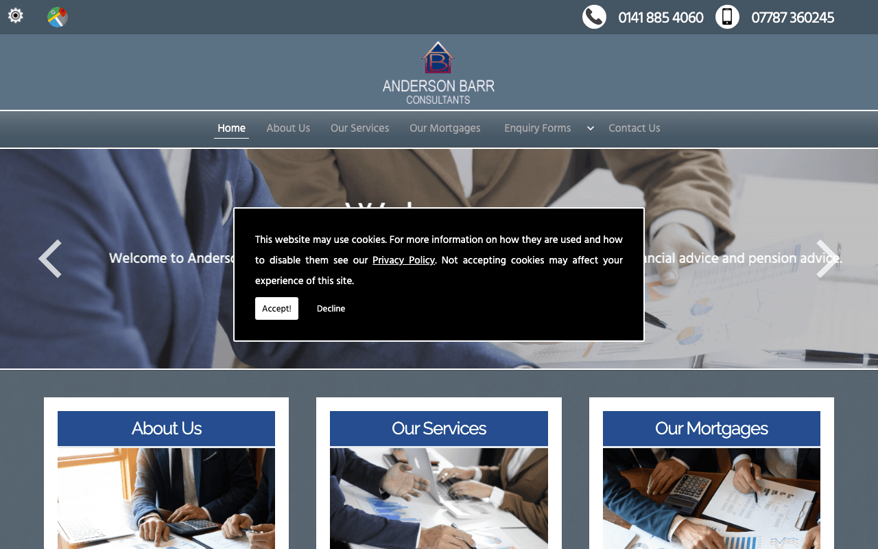 Anderson Barr Consultants website preview