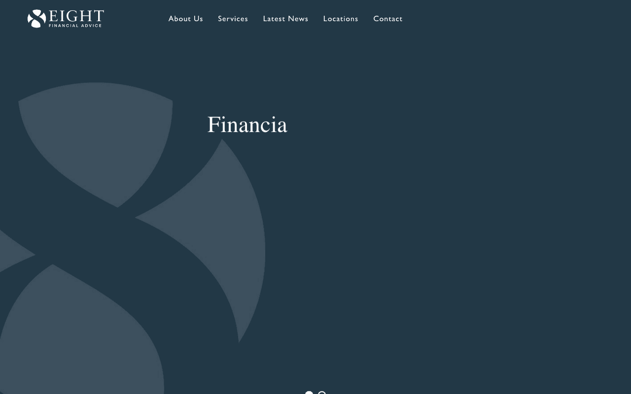 Eight Financial Advice website preview