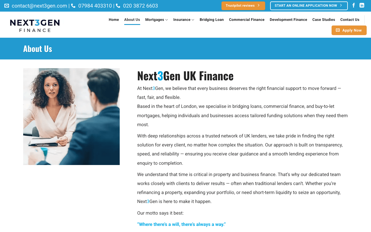 Next3Gen UK Finance Limited website preview