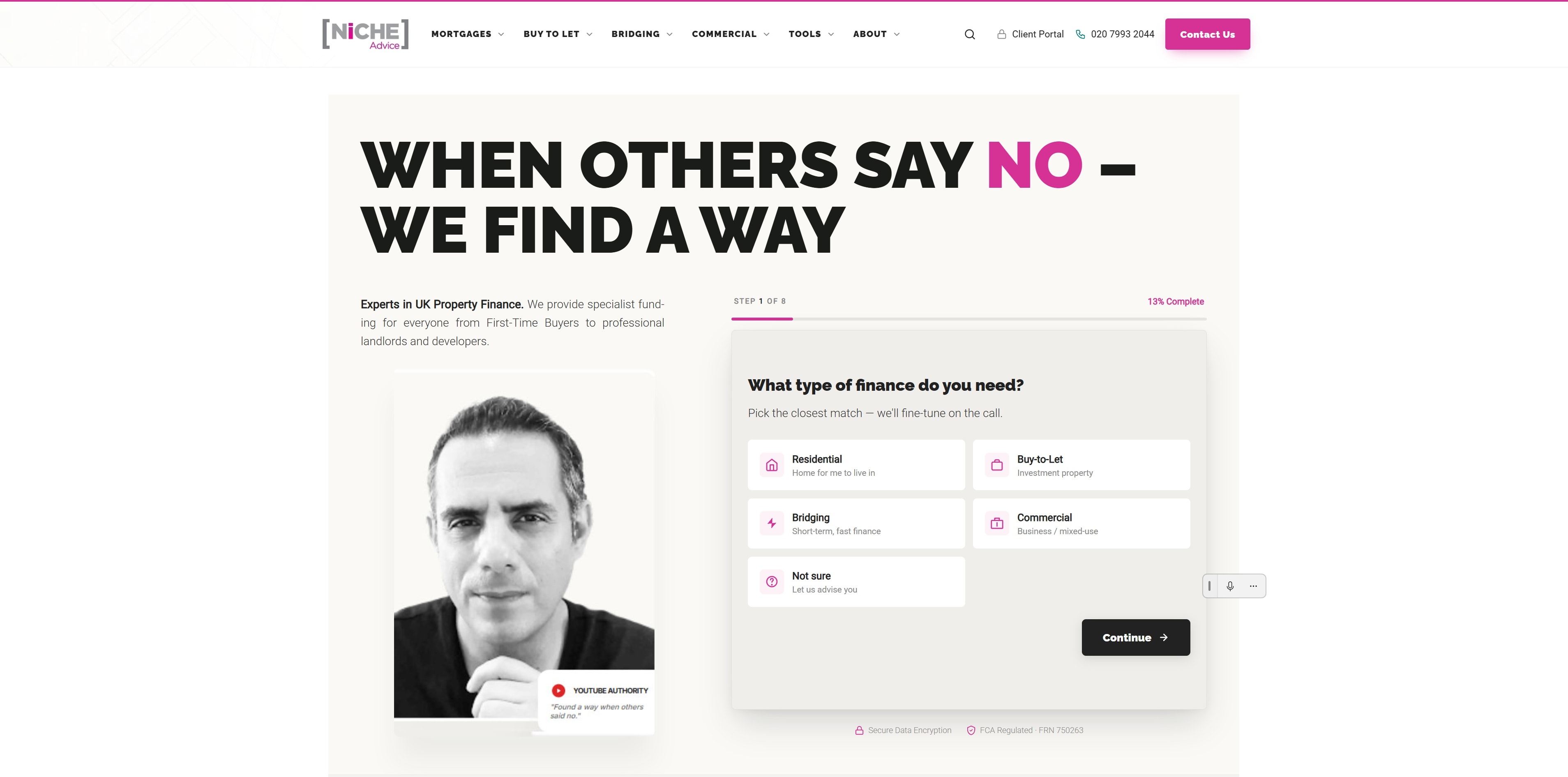 Niche Advice Limited website preview