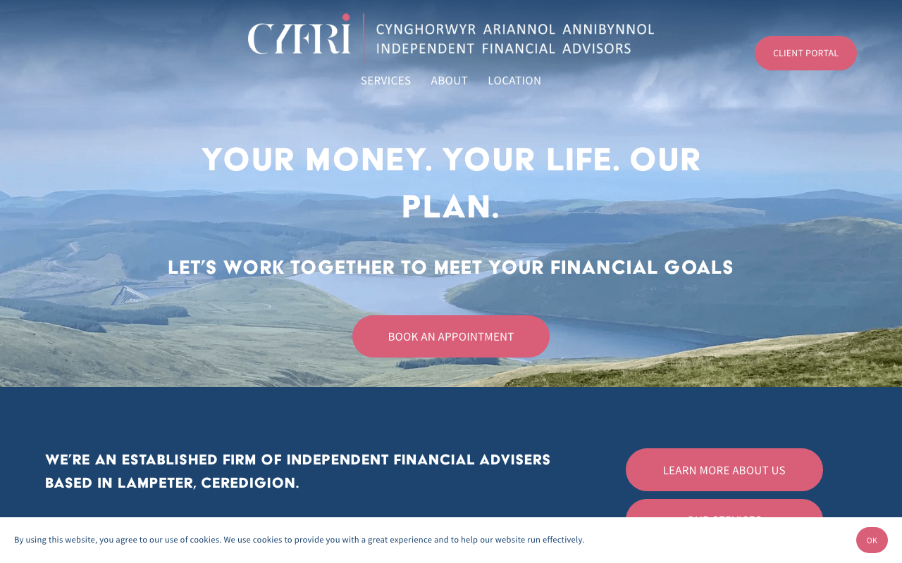 Cyfri Cyfyngedig website preview