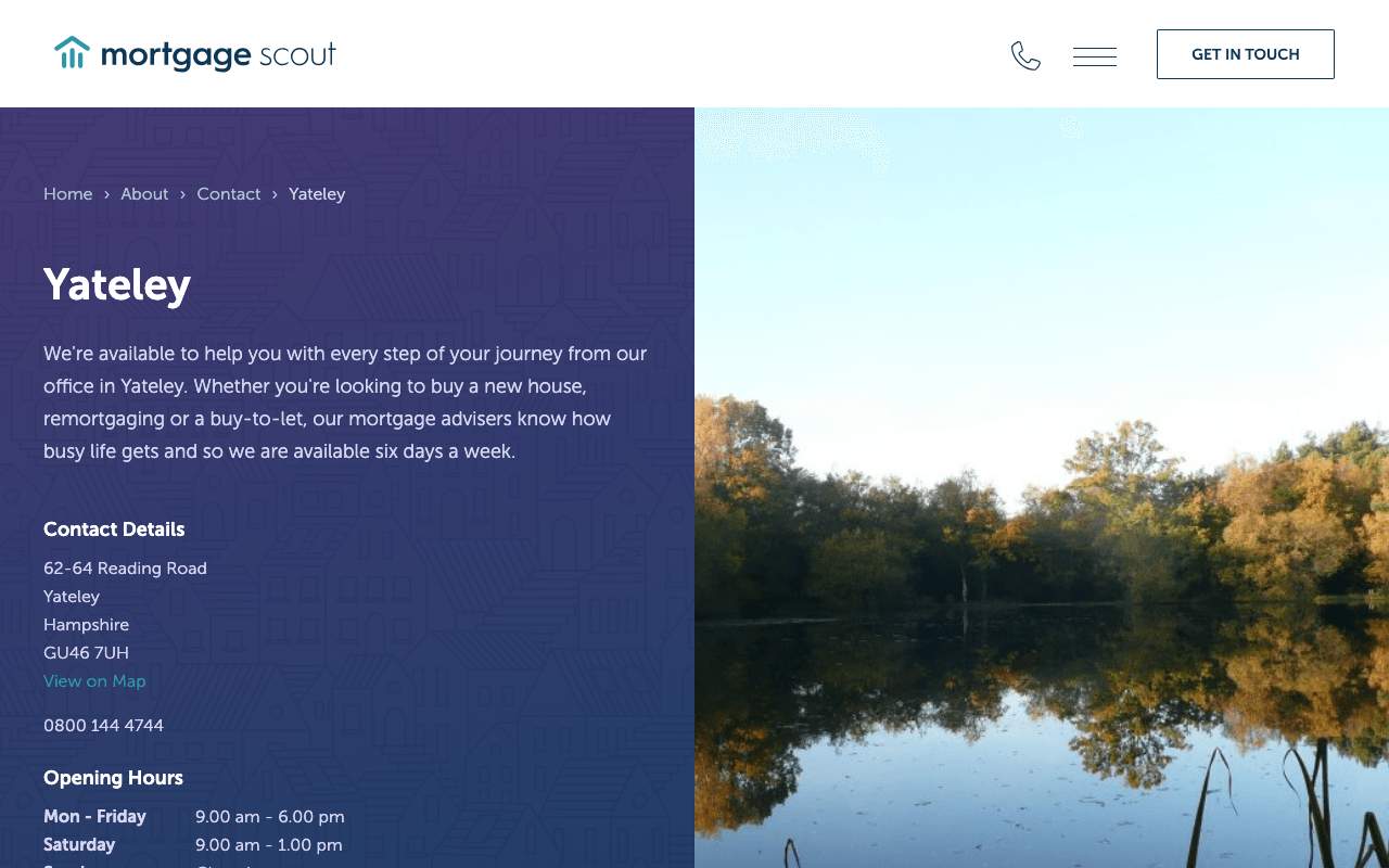 Mortgage Scout Yateley website preview