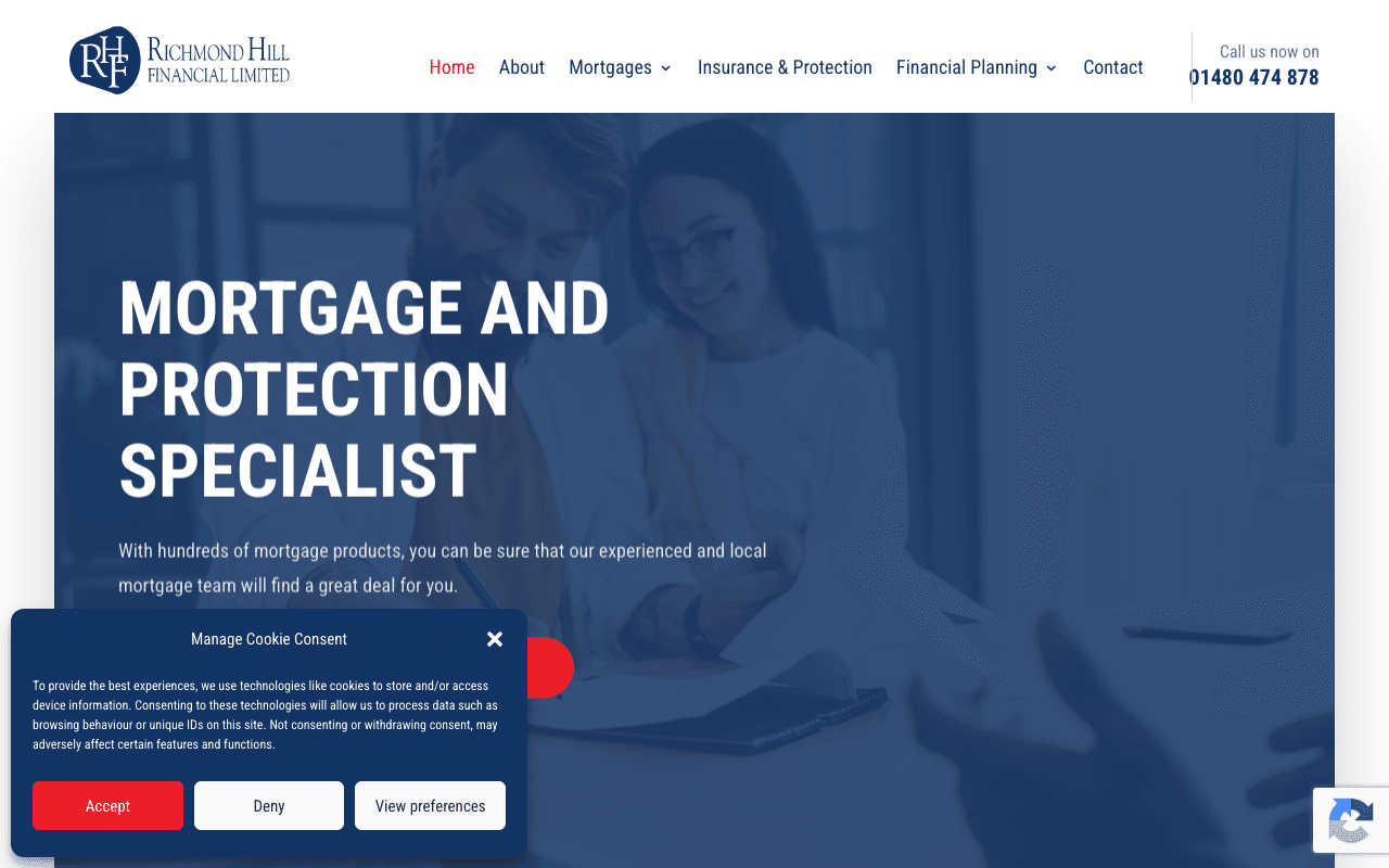 Richmond Hill Financial Ltd website preview