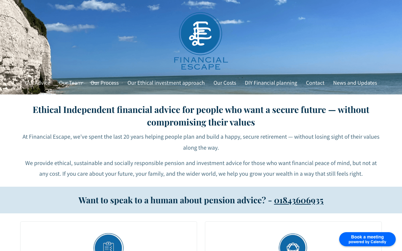 Financial Escape Ltd - Independent Financial Advice website preview