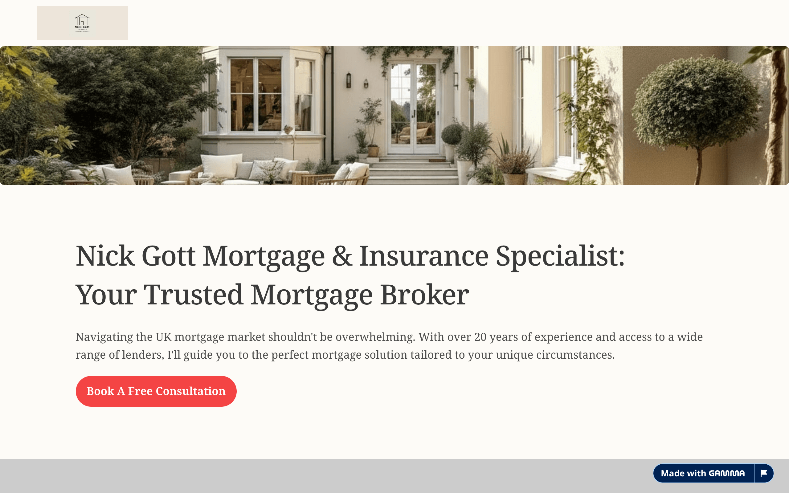 Nick Gott website preview