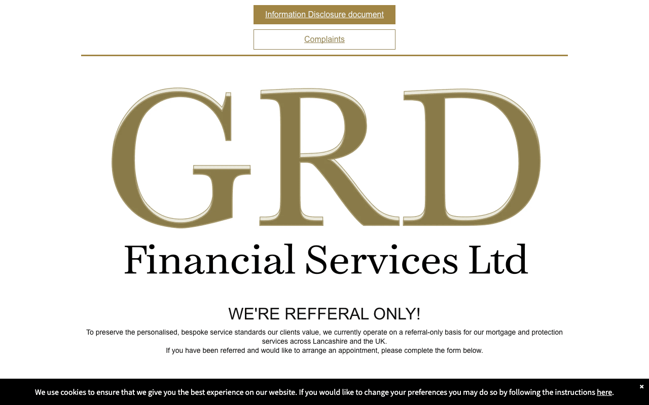 GRD Financial services ltd website preview